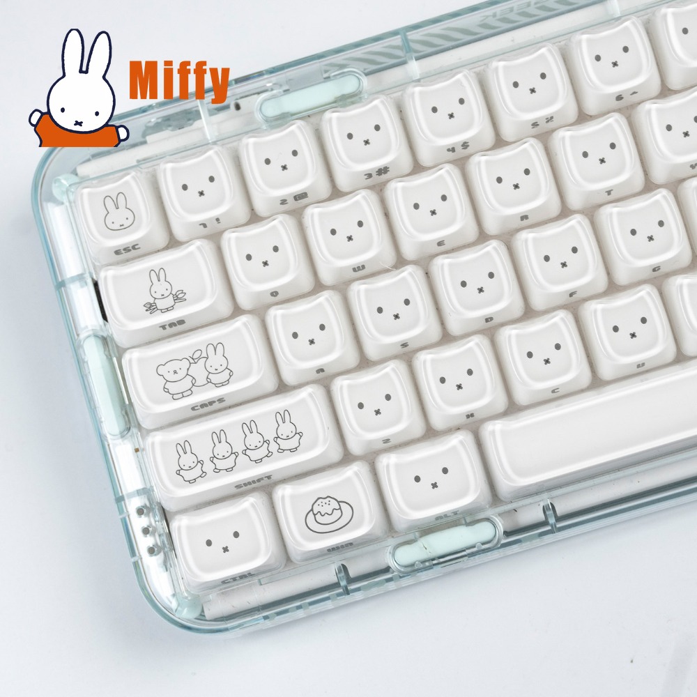 Gaming Keyboard Best - Teclas Kawaii Miffy: Keycaps de Coelho
