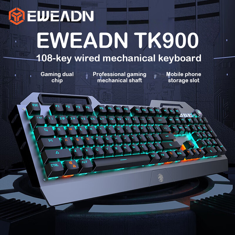 Gaming Keyboard Corsair - Teclado Mecânico EWEADN TK900 USB-C Recarregável