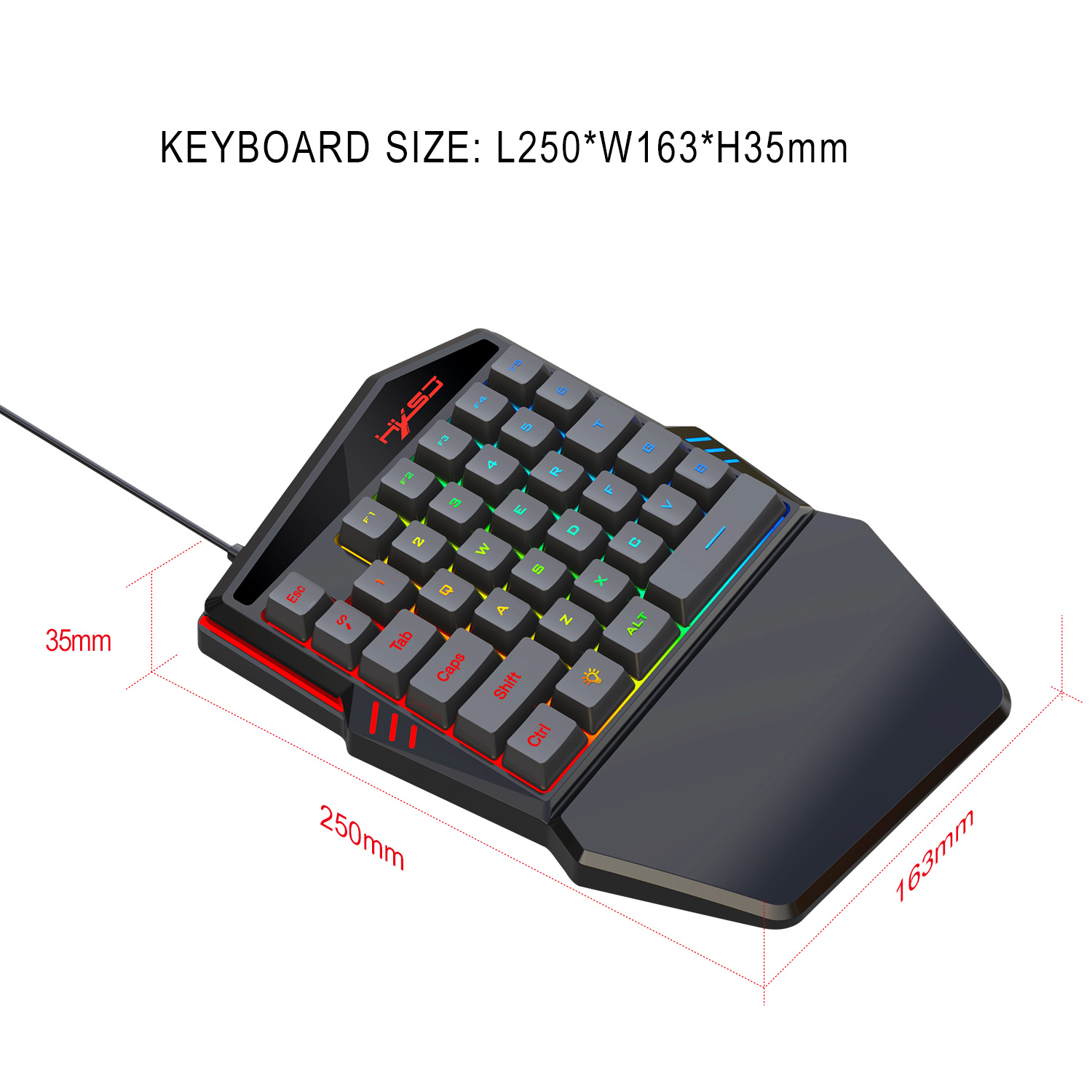 HXSJ-Teclado para jogos de ret - Gaming Keyboard Hand avaliação e preço