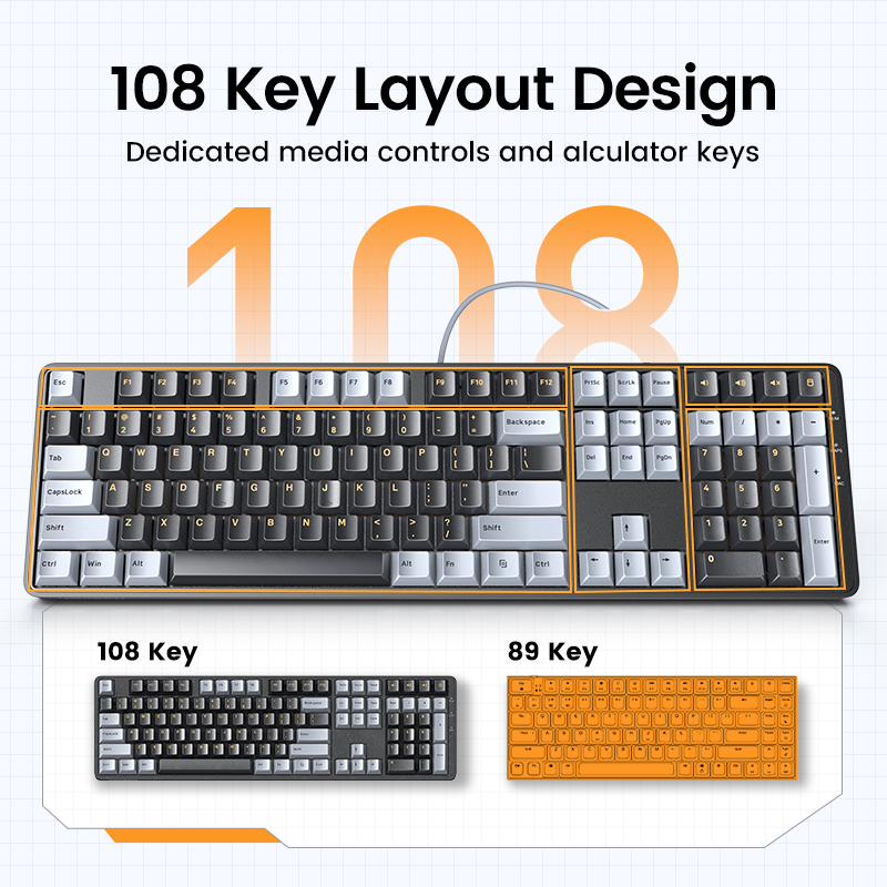 UGREEN-108 PBT Keycaps Teclado - Gaming Keyboard Corsair avaliação e preço