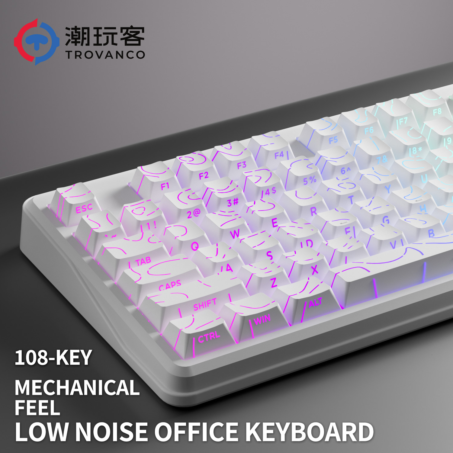 Teclado V108 Pro com Fio e Sem - Gaming Keyboard No Noise avaliação e preço